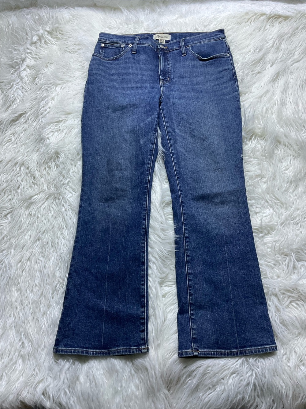 Madewell Dark Blue Kick Flare Jeans
